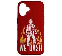 Firemen From Ember To Ash We Dash Citazione Wildland Firefighter Custodia per iPhone 16