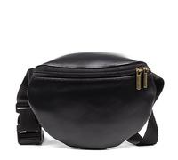 Firenze Artegiani. Airasca Marsupio in Vera Pelle Finitura Sauvage. 20 x 8 x 15,5 cm. Colore: nero, Nero, Taglia unica, Fashion