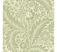 Firenze Foglia Floreale Parati Verde Salvia Crema Vittoriano World Of Wallpaper