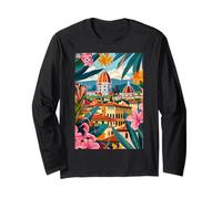 Firenze Italia Arte Minimalista Maglia a Manica
