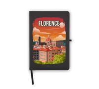 Firenze Italia Cityscape Notebook, pagine bianche, copertina in ecopelle, agenda, diario, quaderno di lavoro