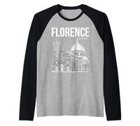 Firenze Italia Europa Viaggi Turismo Cathdedral Maglia con Maniche Raglan