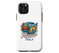 Firenze Italia Granchio Salmone Calamari Frutti di mare italiani Food Travel Custodia per iPhone 11 Pro