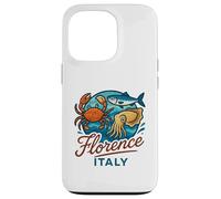 Firenze Italia Granchio Salmone Calamari Frutti di mare italiani Food Travel Custodia per iPhone 13 Pro