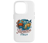 Firenze Italia Granchio Salmone Calamari Frutti di mare italiani Food Travel Custodia per iPhone 14 Pro