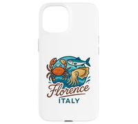 Firenze Italia Granchio Salmone Calamari Frutti di mare italiani Food Travel Custodia per iPhone 15
