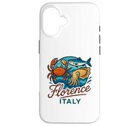 Firenze Italia Granchio Salmone Calamari Frutti di mare italiani Food Travel Custodia per iPhone 16