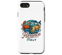 Firenze Italia Granchio Salmone Calamari Frutti di mare italiani Food Travel Custodia per iPhone SE (2020) / 7 / 8