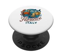 Firenze Italia Granchio Salmone Calamari Frutti di mare italiani Food Travel PopSockets PopGrip Adesivo