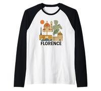 Firenze Italia Luoghi d'Interesse Art Travel Italia Souvenir Maglia con Maniche Raglan