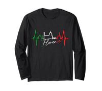 Firenze Skyline Italia Battito del Cuore Amo Firenze Maglia a Manica