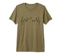 Firenze Skyline Italia Battito del Cuore Amo Firenze Maglietta Premium
