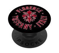 Firenze Toscana Italia con stampa invecchiata giglio fiorito PopSockets PopGrip Adesivo
