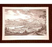 Firenze - Toscana - Italia Incisione di Merian Matthäus del 1640 Ristampa