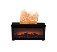 Fireplace Aroma Diffuser Flame Humidifier Waterless Auto-Off with Remote and Realistic Fireplace Night Light,A