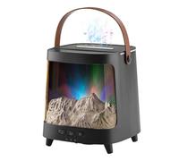 Fireplace Diffuser - 5.87x5.2 Inches Flame Effect Humidifier for Cozy Atmosphere, 7 Color Light Aromatherapy Machine with Remote Control, Oil Vaporizer for Bedroom, Office, and Living Space