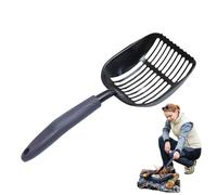 Fireplace Shovel Tool, Metal Ash Sifter, Heat Resistant Grill Accessories, Versatile Portatile Grilling Supplies for Outdoor Fire Pit, Wood Stove, Grate Cleaning Tool, Black