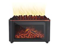 Fireplace Umidifier - ABS+PP, 14 x 6,3 x 9,3 cm Oil Diffuser 7-Color Flame | Ultrasonic Mist Aromatherapy, Decorative Home & Office Umidifier For Living Room, Bedroom, Ufficio, Spa, Yoga, Meditation