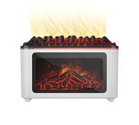 Fireplace Umidifier - ABS+PP, 14 x 6,3 x 9,3 cm Oil Diffuser 7-Color Flame | Ultrasonic Mist Aromatherapy, Decorative Home & Office Umidifier For Living Room, Bedroom, Ufficio, Spa, Yoga, Meditation