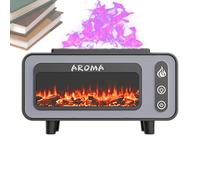 Fireplace Umidifier, Flame Light Diffuser, USB Quiet Mist Maker, 21 x 8 x 11,8 cm LED Light, Aromatherapy Function, for Bedroom, Spa, Yoga, Car, Hotel, Nursery Capacity Maintains