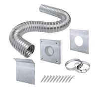 Fireplace Vent Kit - Pellet Stove Intake Pipe, Corosion Resistant Ventilation System, Efficient Airflow Design | Stove Installation Equipment, Durablee Heating Appliance Accessory, Long-Lasting