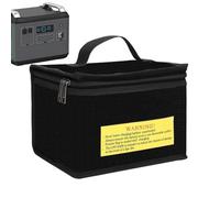 Fireproof Battery Storage Bag, Large-Capacity Battery Holder Organizer, Durable PVC Fire-Resistant Case for Batteries, Electrical Equipment, Chargers, Accessories, Home & Workshop