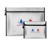 Fireproof Document Bag - Fire Safe Bag | Impermeabile Document Holder with Zipper | Thickened Cash Holder | Storage Document Bag | Envelope Containers for Documents and Valuables Storage