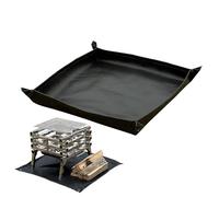 Fireproof Fire Pit Mat, Silicone Grill Mats Camping, 27.56x27.56 inches Adorable Compact Foldable Heat Shield Pad for Patio Protection, Outdoor Stove and BBQ Grill Accessory