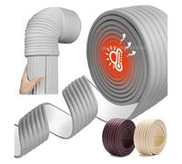 Fireproof & Soundproof Pipe Insulation Sleeve - Heat Resistant Flexible Foam for Heating Pipes and Fire Hydrant Covers (Grey)