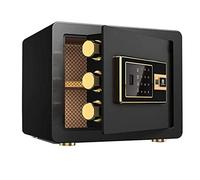 Fireproof Waterproof Deposit Box Safe Secure Fingerprint Electronic Password Cabinet Safes for ID Papers, A4 Documents, Laptop Computers, Jewels38 32 30Cm,Black