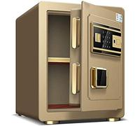 Fireproof Waterproof Safes And Box, Safety Boxes Electronic Digital Biometric Fingerprint Home Steel Safe for Office Hotel Cash 38X33X45Cm, Money Hid