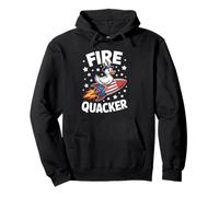 Firequacker Duck On Petardo Divertente 4 luglio USA Bambini Felpa con Cappuccio