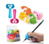 Firesara Guida Dito Silicone, Aiuto Scrittura Bambini Prescolari Matita Aiuto 3 Pezzi Manici Matita Ergonomiche Per Destri Mancini Pencil Grips (6 cuccioli)