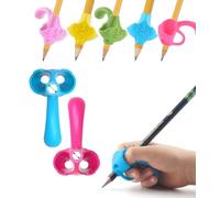 firesara Manopole per matita, 5 pezzi, per penna, due misure, per la correzione della postura, per l'artrite per adulti per mancini o destrimani