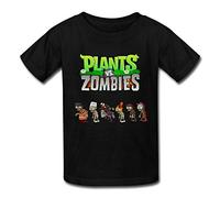 Fireti Bambini Geek Piante VS. Zombies t-Shirt by Mjensen dBlack Taglia Unica