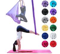 Firetoys® amaca professionale per yoga in volo, realizzata nel Regno Unito, testata e con certificato di sicurezza, svariati colori, Silver