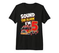 Firetruck Compleanno Suono L'Allarme Io Sono 5 Fuoco Camion Maglietta Premium
