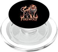 Firewolf Lupo Fiamme Occhi Fiammeggianti PopSockets PopGrip per MagSafe
