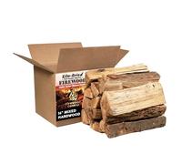Firewood Central Legno duro misto PA essiccato in forno, spaccature da 40,6 cm (14-18 pezzi), calore elevato, combustione pulita, bassa emissione di fumi per camini, stufe e falò - di provenienza