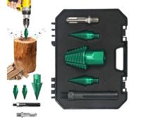Firewood Drill Bit Wood Splitter, Heavy-Duty Screw Cone Log, 20x15x4.5cm/7.87x5.91x1.77 inches Removable Driver Attachment for Outdoor Camping Farm Home Repair Furniture Assembly