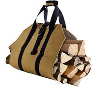 Firewood Tote Bag Multi-Function Firewood Log Carrier Tote Bag Canvas Log Carrier Bag Foldable Wood Carrier Bag with Shoulder Hand Strap Ideal for Tools Picnic Camping Packaging