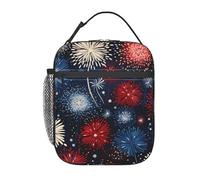 (Fireworks) Borsa Termica Con Manico Borse Frigo A Prova Di Perdite Borsa Per Il Pranzo Per All'Aperto Scuola Ufficio