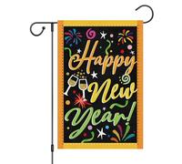 Fireworks Celebration New Years Bandiera Da Giardino Durevole Flag Resistente Alle Intemperie Bandiere Per Festival Prato Portico 30X45Cm