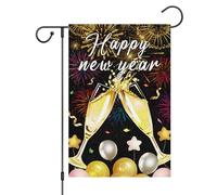 Fireworks Celebration New Years Bandiera Resistente Alle Intemperie Flag Durevole Bandiera Da Giardino Per Esterno Casa Interno 30X45Cm