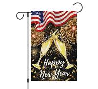 Fireworks Cheers Celebration New Years American Flag Resistente Alle Intemperie Bandiere Verticale Durevole Bandiere Per Esterno Decorazione Prato 30X45Cm