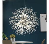 Fireworks Crystal Chandelier Dandel Ceiling Fixture Living Room Kitchen Island Light Long 36.2" Gold