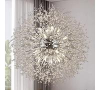 Fireworks Crystal Chandelier Dandel Ceiling Fixture Living Room Kitchen Island Light Long 36.2" Gold