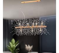 Fireworks Crystal Chandelier Dandel Ceiling Fixture Living Room Kitchen Island Light Long 36.2" Gold