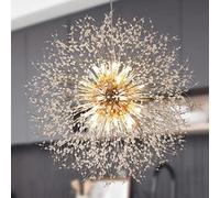 Fireworks Crystal Chandelier Dandel Ceiling Fixture Living Room Kitchen Island Light Long 36.2" Gold