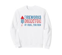 Fireworks Director Funny I Run 4 luglio Weathered Felpa